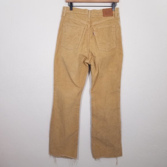 Levi's Premium RIBCAGE Boot White Tab Corduroy Pants Size 30 - Picture 10 of 14